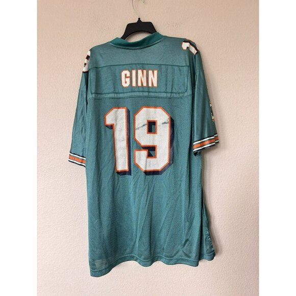 Ted Ginn Jr #19 Miami Dolphins NFL Reebok Green On Field Jersey Men's XL - Picture 8 of 9
